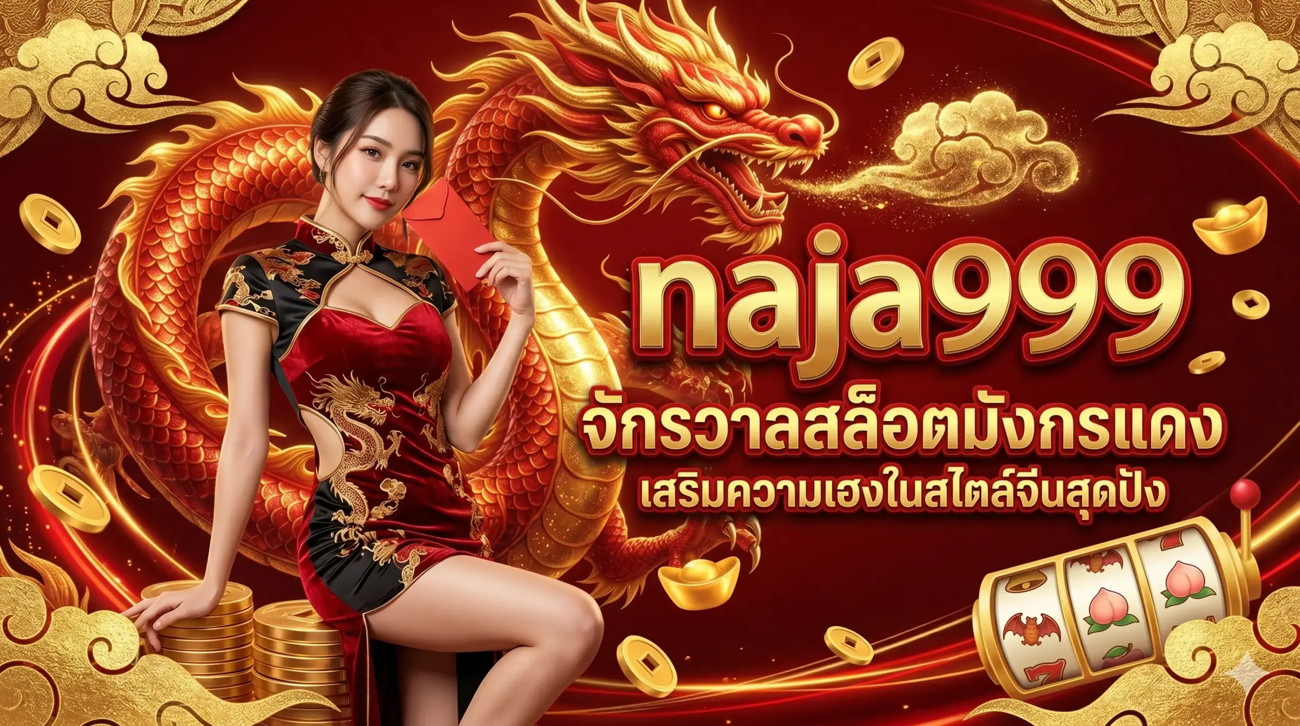 naja999 จักรวาลสล็อตมังกรแดง เสริมความเฮงในสไตล์จีนสุดปัง